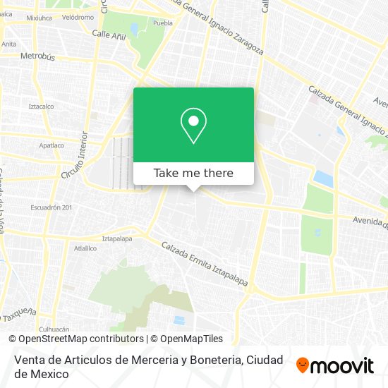 Venta de Articulos de Merceria y Boneteria map