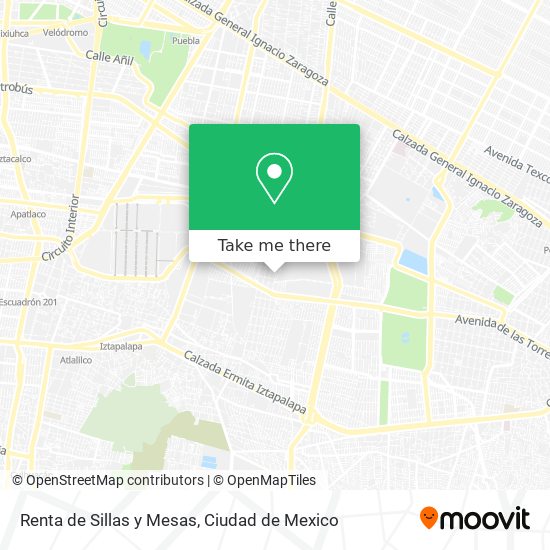Renta de Sillas y Mesas map