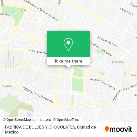 FABRICA DE DULCES Y CHOCOLATES map