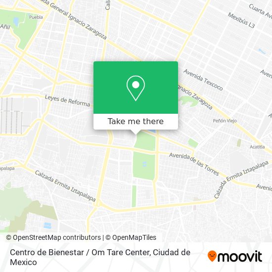 Centro de Bienestar / Om Tare Center map
