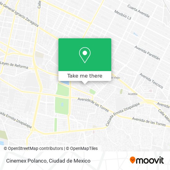 Mapa de Cinemex Polanco