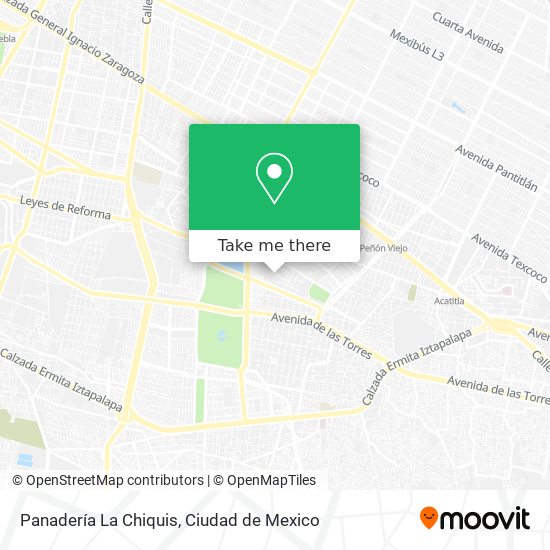 Mapa de Panadería La Chiquis