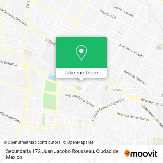 Secundaria 172 Juan Jacobo Rousseau map