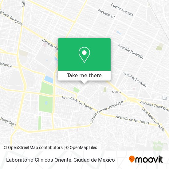 Laboratorio Clinicos Oriente map