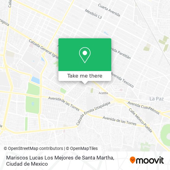 How to get to Mariscos Lucas Los Mejores de Santa Martha in Iztapalapa by  Bus or Metro?