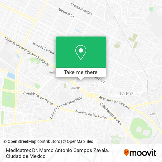 Medicatrex Dr. Marco Antonio Campos Zavala map