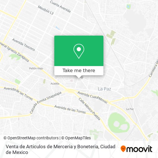 Venta de Articulos de Merceria y Boneteria map