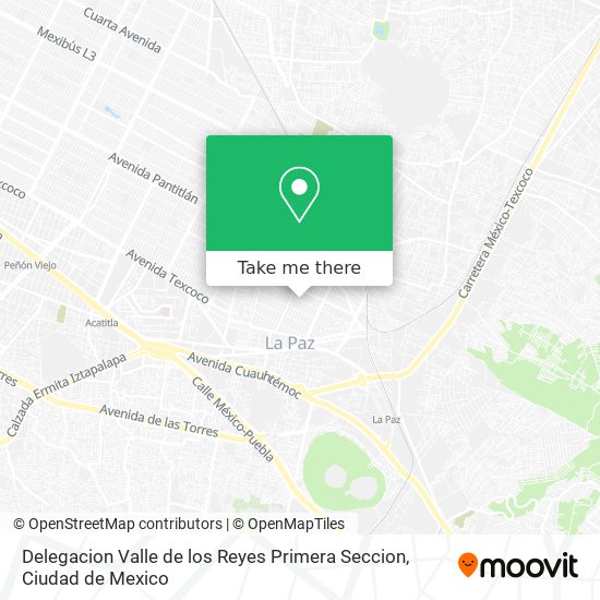 Delegacion Valle de los Reyes Primera Seccion map