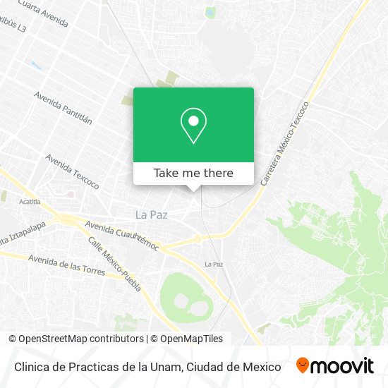 Clinica de Practicas de la Unam map