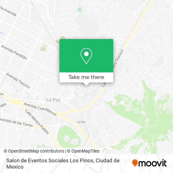 Mapa de Salon de Eventos Sociales Los Pinos