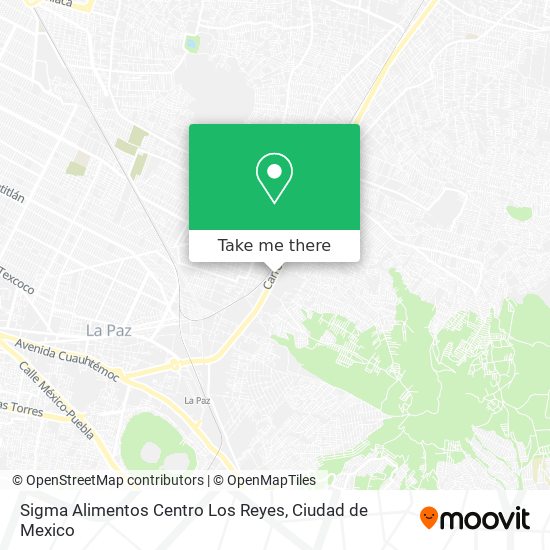 Mapa de Sigma Alimentos Centro Los Reyes