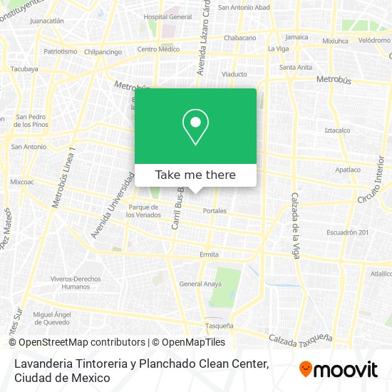 Mapa de Lavanderia Tintoreria y Planchado Clean Center