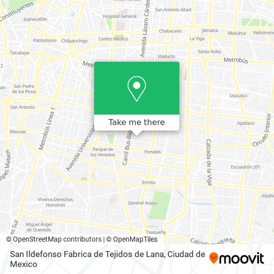 San Ildefonso Fabrica de Tejidos de Lana map