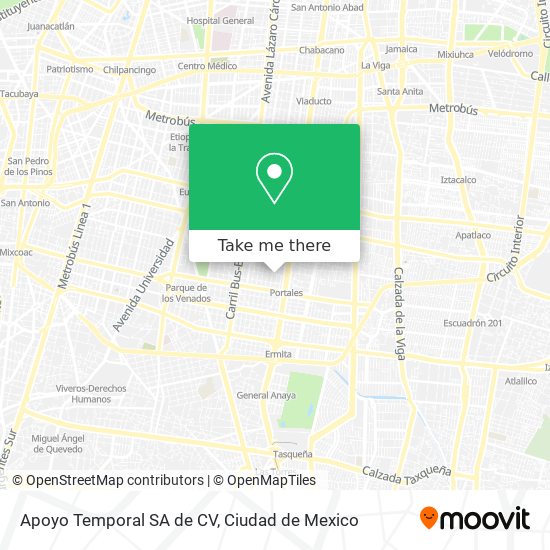 Apoyo Temporal SA de CV map