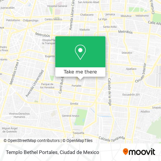 Mapa de Templo Bethel Portales
