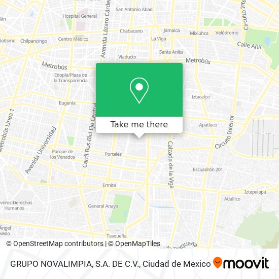 GRUPO NOVALIMPIA, S.A. DE C.V. map