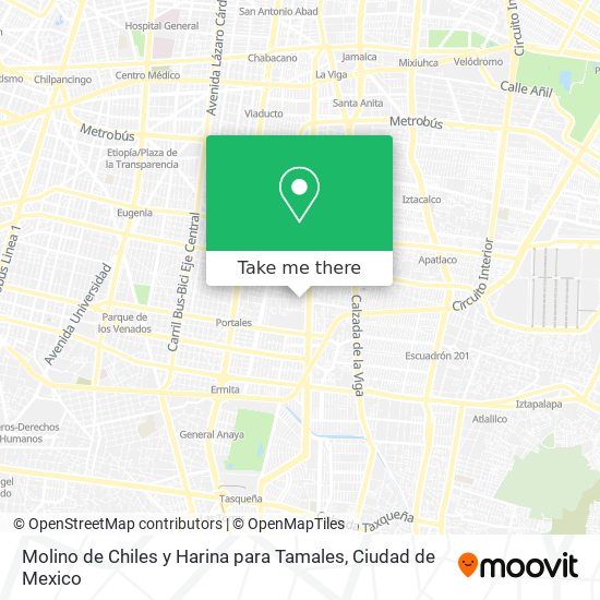 Molino de Chiles y Harina para Tamales map