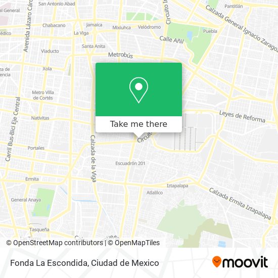 Fonda La Escondida map