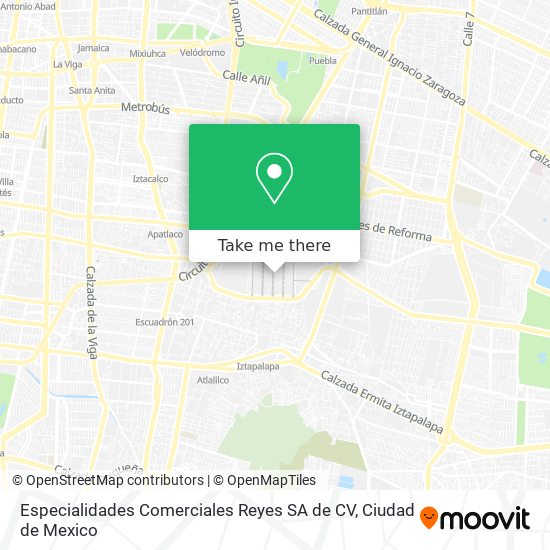 Especialidades Comerciales Reyes SA de CV map