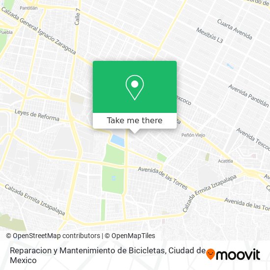 Reparacion y Mantenimiento de Bicicletas map