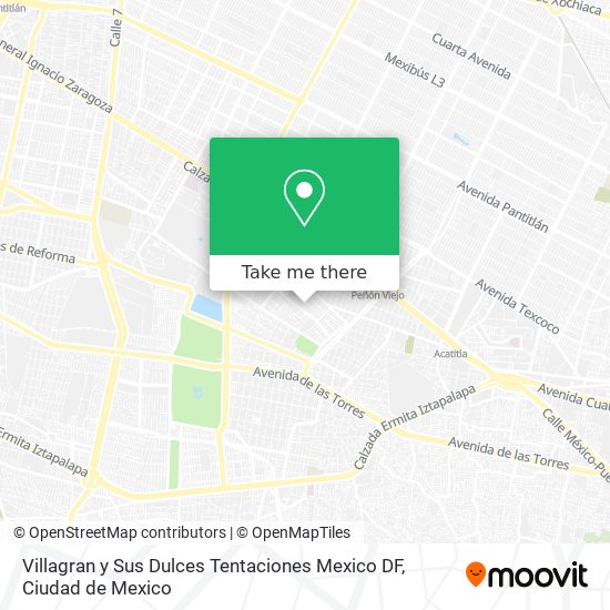 Mapa de Villagran y Sus Dulces Tentaciones Mexico DF
