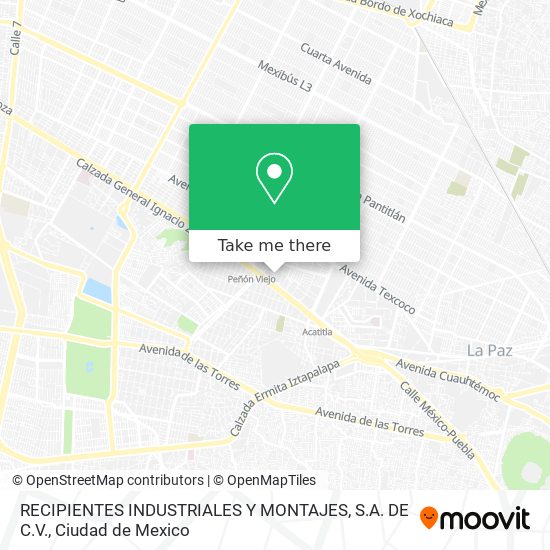 RECIPIENTES INDUSTRIALES Y MONTAJES, S.A. DE C.V. map