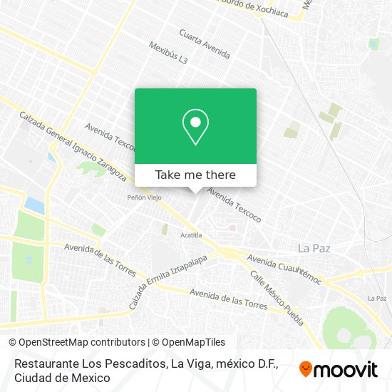 Mapa de Restaurante Los Pescaditos, La Viga, méxico D.F.