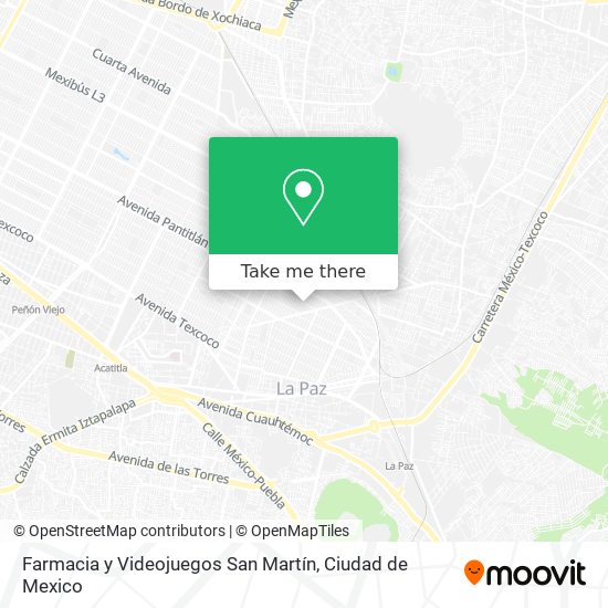 Farmacia y Videojuegos San Martín map