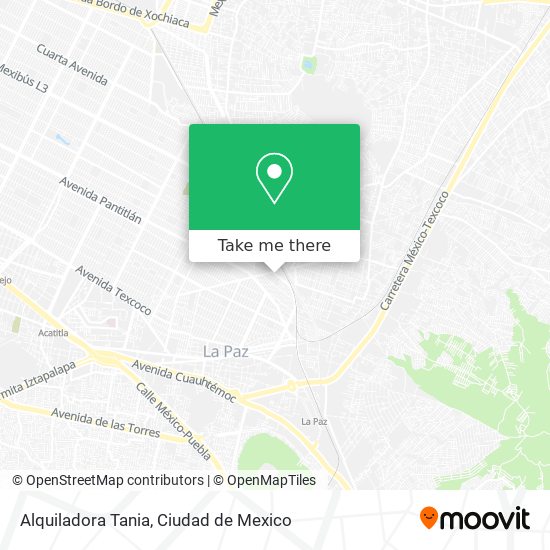 Mapa de Alquiladora Tania