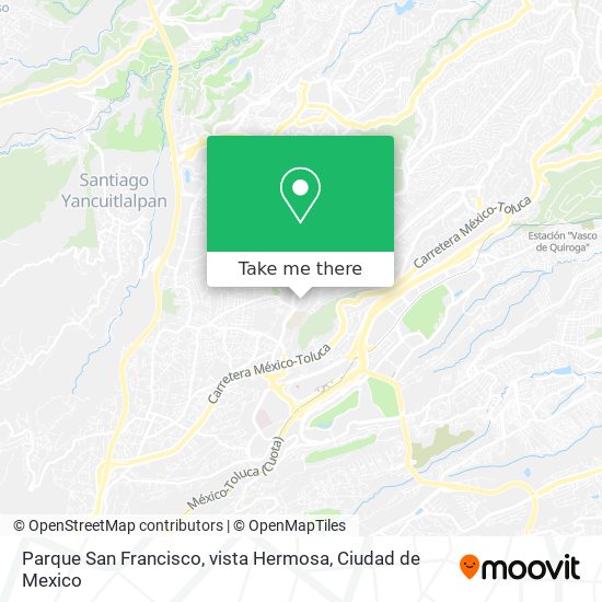 Mapa de Parque San Francisco, vista Hermosa