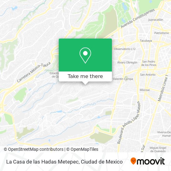 La Casa de las Hadas Metepec map