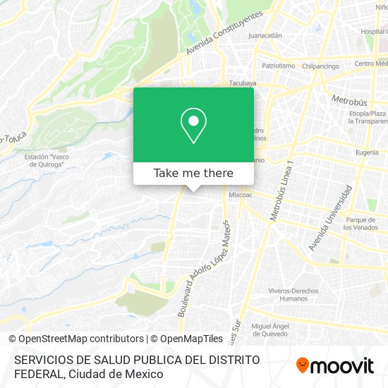 SERVICIOS DE SALUD PUBLICA DEL DISTRITO FEDERAL map