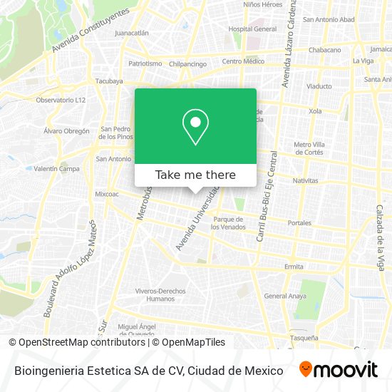 Bioingenieria Estetica SA de CV map