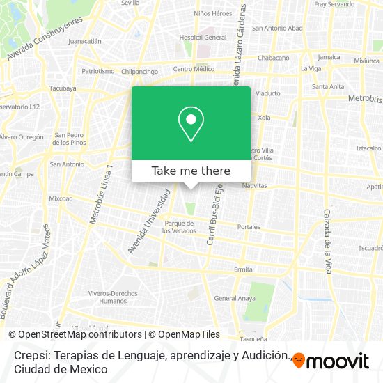 Mapa de Crepsi: Terapias de Lenguaje, aprendizaje y Audición.