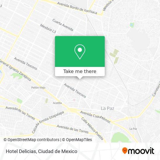 Hotel Delicias map