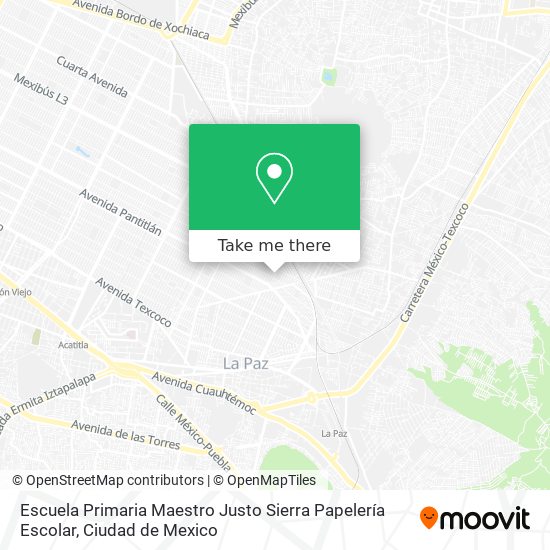 Mapa de Escuela Primaria Maestro Justo Sierra Papelería Escolar
