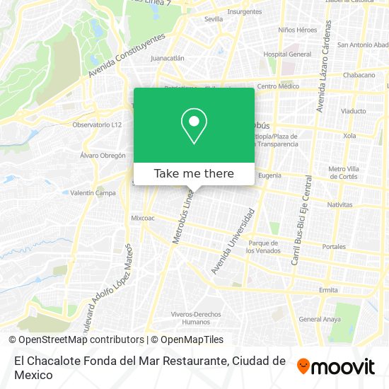 El Chacalote Fonda del Mar Restaurante map