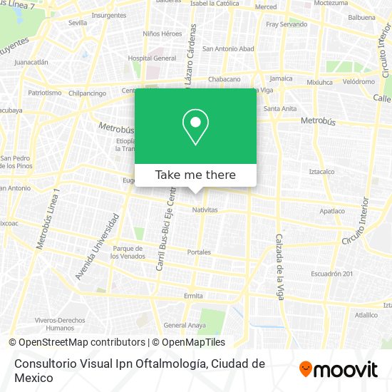 Consultorio Visual Ipn Oftalmología map