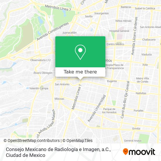 Consejo Mexicano de Radiología e Imagen, a.C. map