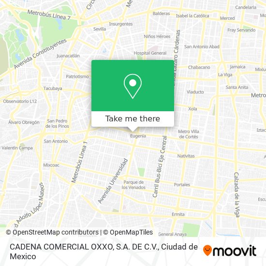 CADENA COMERCIAL OXXO, S.A. DE C.V. map