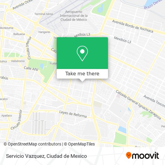 Servicio Vazquez map