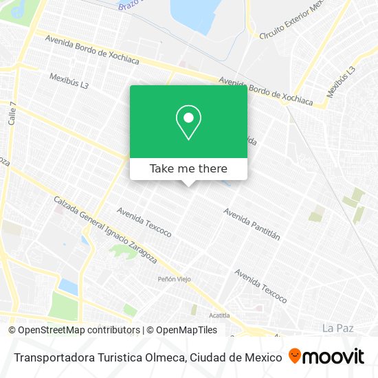 Mapa de Transportadora Turistica Olmeca