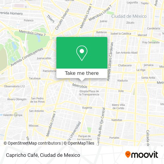 Capricho Café map