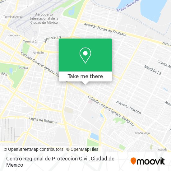 Mapa de Centro Regional de Proteccion Civil