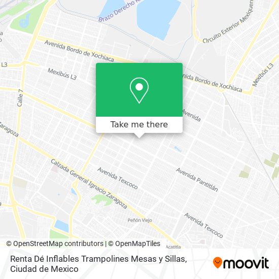 Mapa de Renta Dé Inflables Trampolines Mesas y Sillas