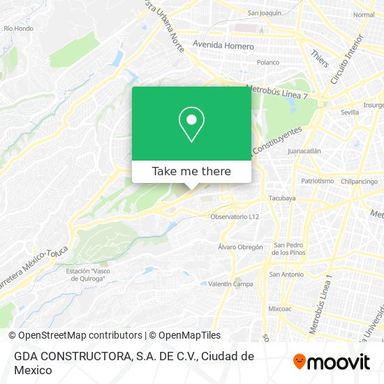 Mapa de GDA CONSTRUCTORA, S.A. DE C.V.
