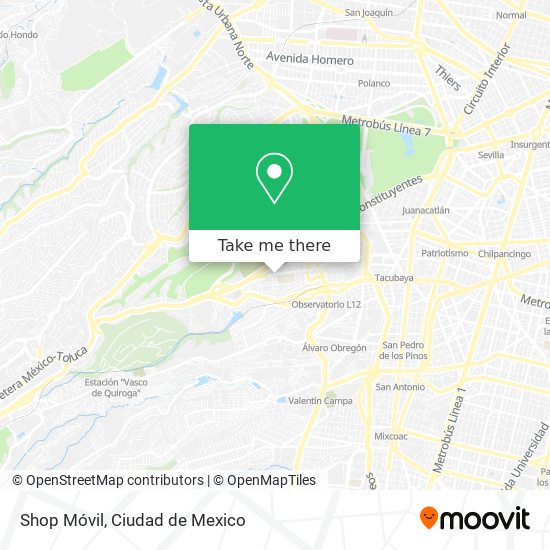 Mapa de Shop Móvil