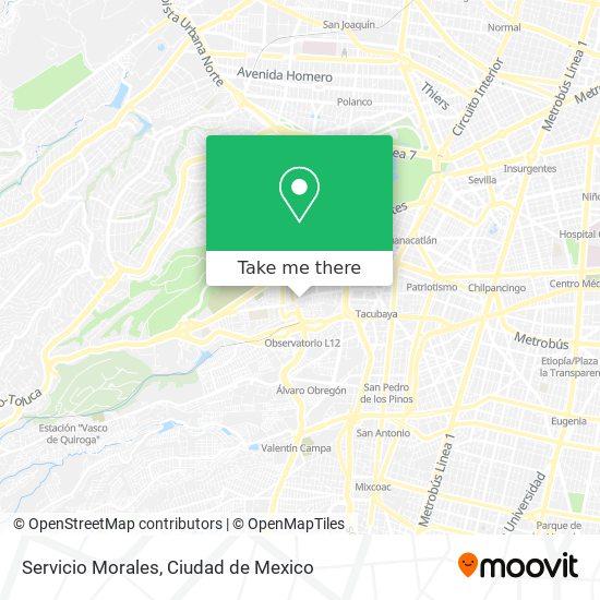 Servicio Morales map