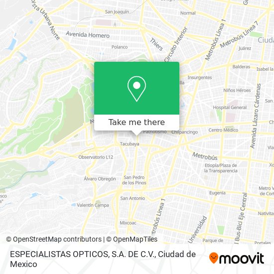 ESPECIALISTAS OPTICOS, S.A. DE C.V. map