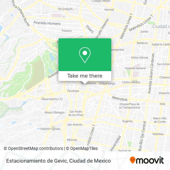 Estacionamiento de Gevic map